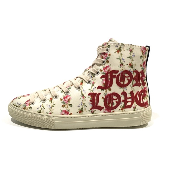 GUCCI 'BLIND FOR LOVE' FLORAL PRINT HIGH TOP SNEAKERS -WOMEN’S US 7 -NEW - Picture 6 of 10